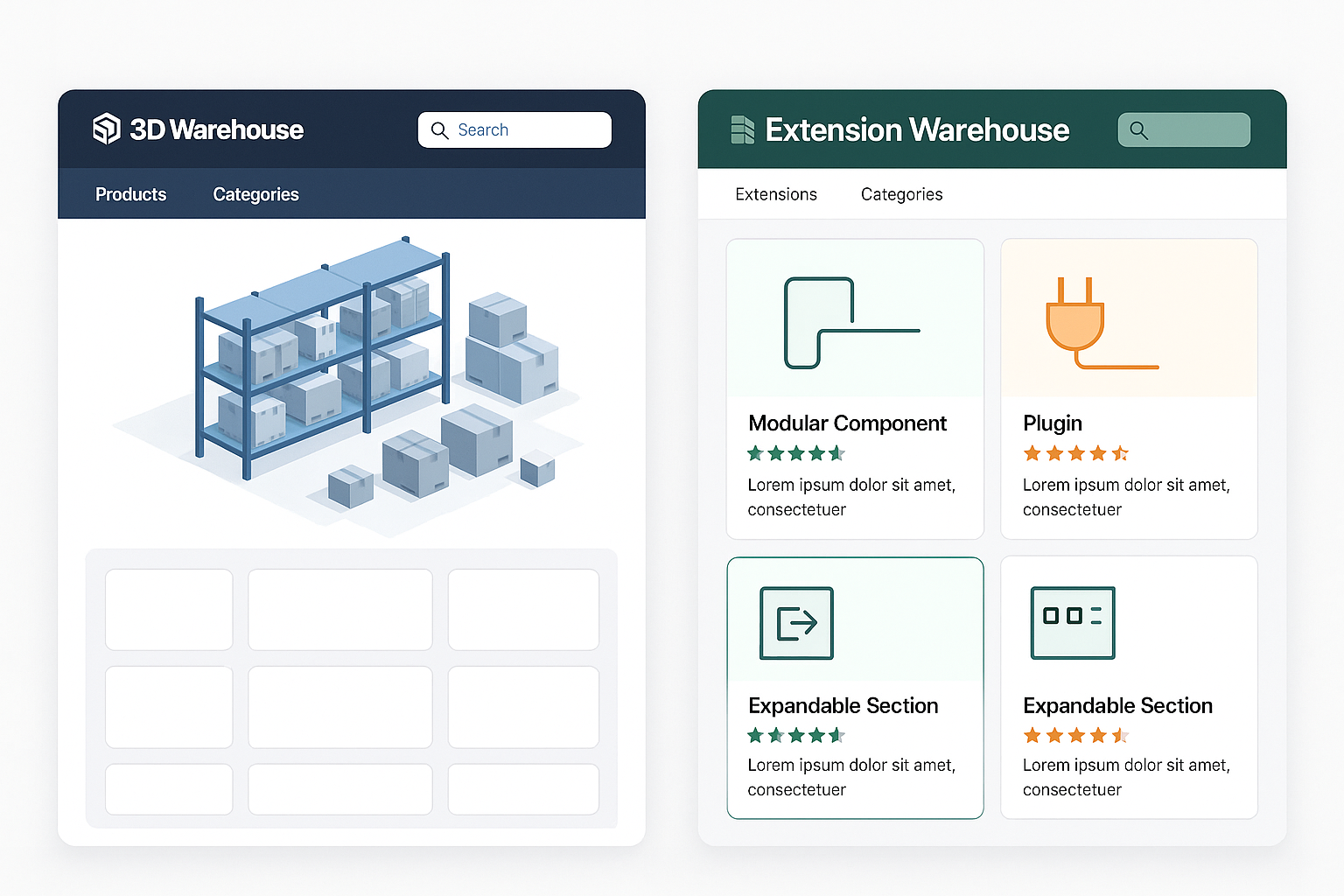 Using the 3D Warehouse and Extension Warehouse